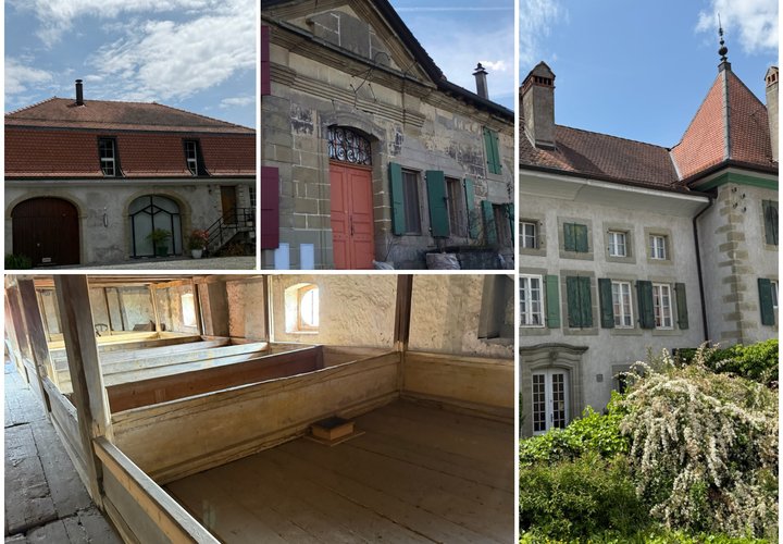 Petites seigneuries vaudoises, châteaux de Sullens et de Bournens avec leur grenier à dîme dans l'église villageoise